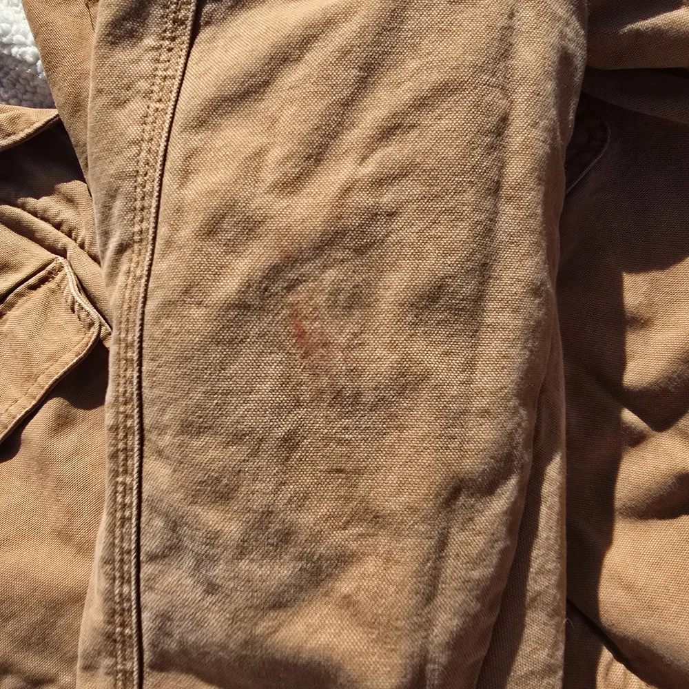 Woolrich Jacket Mens Size XL Trucker Brown Canvas Sherpa lined Corduroy Collar - Picture 5 of 11